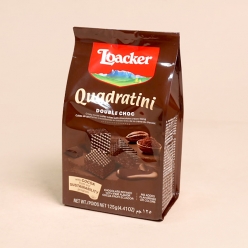 로아커 웨하스 콰드라티니 더블초코 125gX6개(1곽)