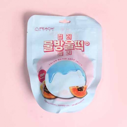 [타임세일]컬러 물방울떡 모양 젤리 파파야맛 80gX8개(1곽)