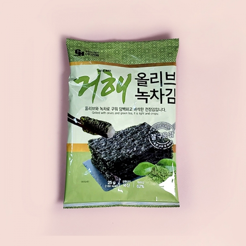 광천 올리브 녹차김 25gX20개 (1박스)