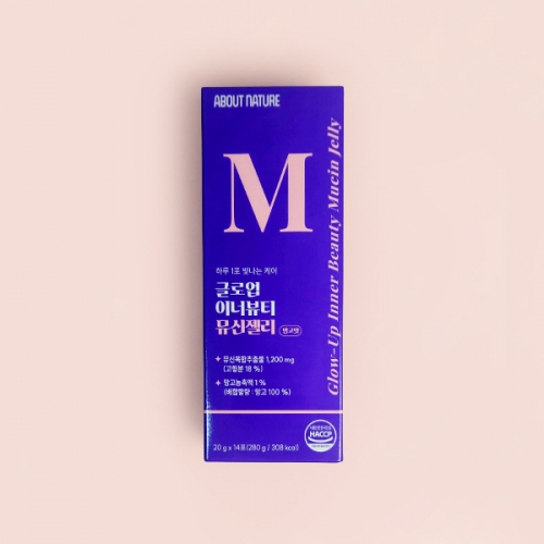 어바웃 네이쳐 글로업 이너뷰티 뮤신젤리 망고맛 280g(20gX14포) 1곽