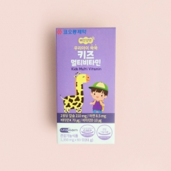 코오롱제약 뼈건강엔 우리아이 쑥쑥 키즈 멀티비타민 1350mgX60정 1곽