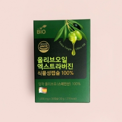바이오 올리브오일 엑스트라버진 식물성캡슐 30g(1000mgX30캡슐) 1곽