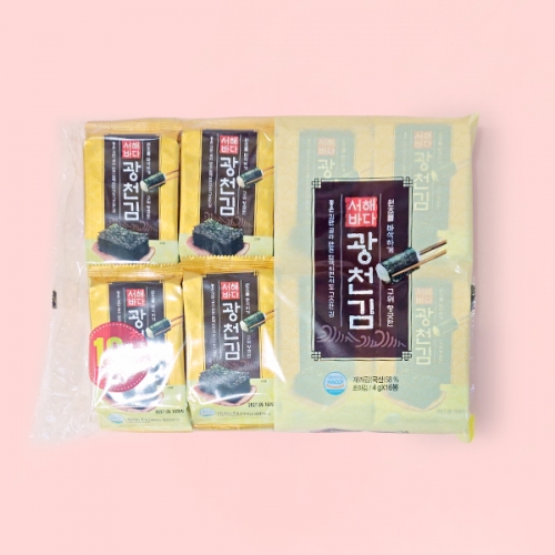 서해바다 광천김 도시락김 (4gX16개입X10봉) 1박스