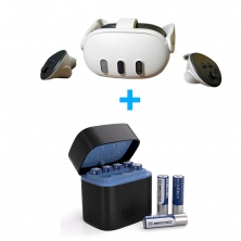 메타퀘스트3 512GB+올아이피 콤보 건전지 리튬이온배터리 8개입 충전용 충전기 패키지 AA 4개 + AAA 4개 충전기 패키지 Maxfree