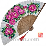 n3166 29cm보라색찔레꽃한지부채