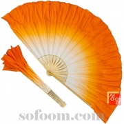 n3249 실크그라데이션부채 주황색