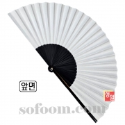 n4815 39cm고급무지부직포부채- 검정살