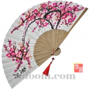 n296 29cm매화그림한지부채