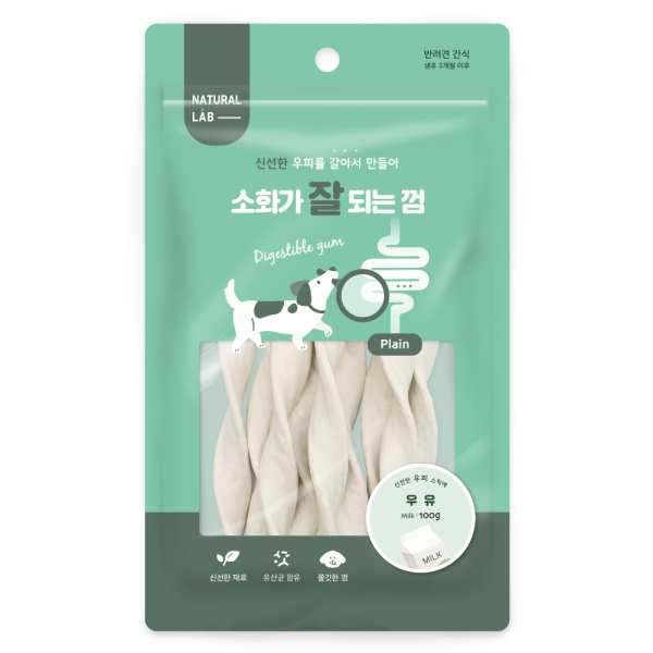 네츄럴랩 소화가 잘되는 강아지 껌 우유 100g