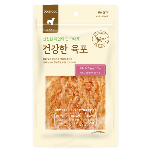 건강한육포 강아지간식 미니 닭가슴살 100g  x 5개