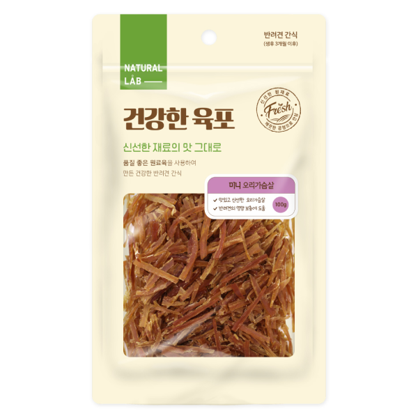 네츄럴랩 건강한육포 미니 오리가슴살 100g