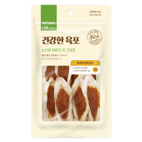 네츄럴랩 건강한육포 토끼귀 황태말이 80g