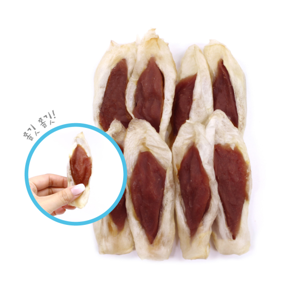 네츄럴랩 건강한육포 토끼귀 오리가슴살말이 80g