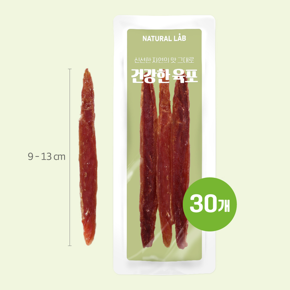 네츄럴랩 건강한육포 슬림 건조 오리가슴살 육포 240g(3PX30개입)