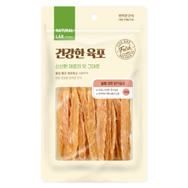 네츄럴랩 건강한육포 슬림 건조 닭가슴살 육포 100g