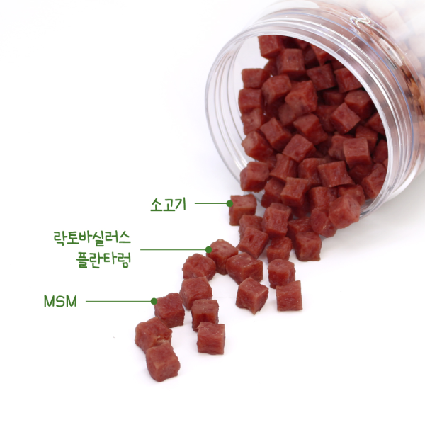 뷰인더펫 강아지간식 대용량 말랑 큐브 1kg