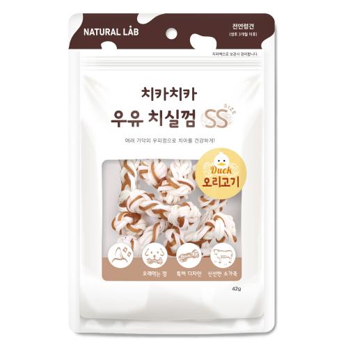 네츄럴랩 치카치카 우유 치실껌 오리고기SS 42g(7P)