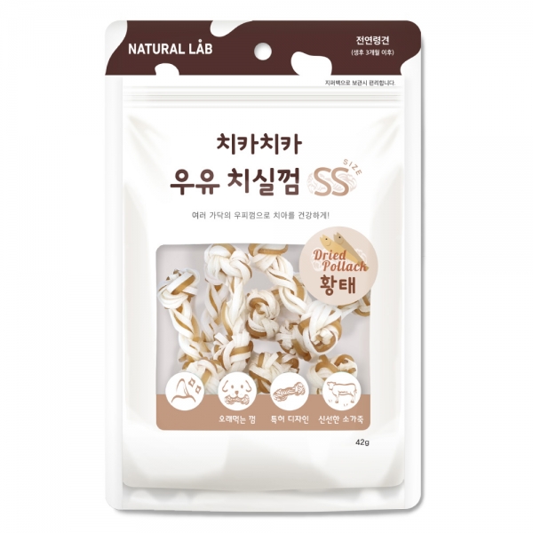 네츄럴랩 치카치카 우유 치실껌 황태SS 42g(7P)