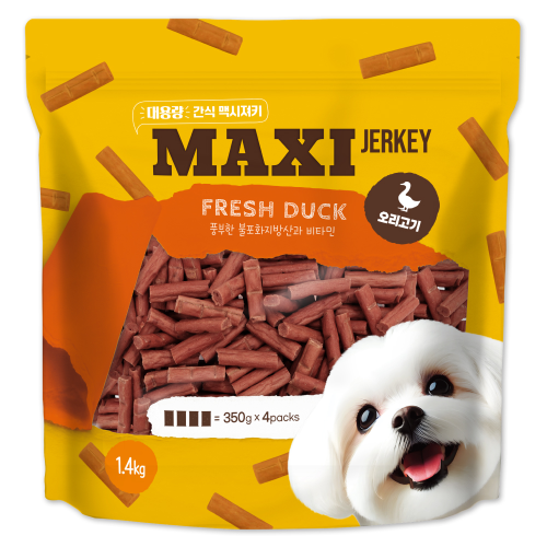 맥시 플러스 오리 져키 1.4kg 강아지대용량간식