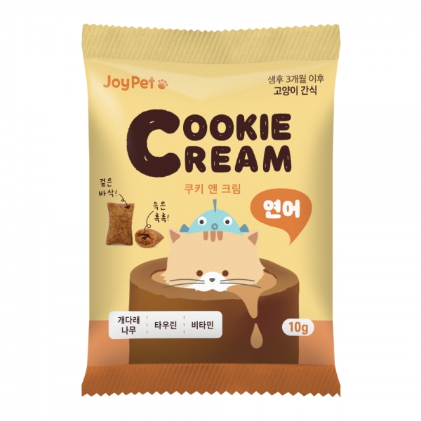 조이펫 쿠키 앤 크림 고양이간식 연어 10g(낱개)