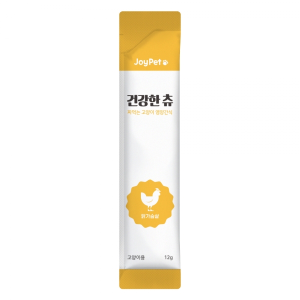 조이펫 고양이간식 건강한츄 닭가슴살 12g(낱개)