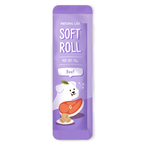 네츄럴랩 소프트 롤 비프 샌드 강아지간식 10g(낱개)