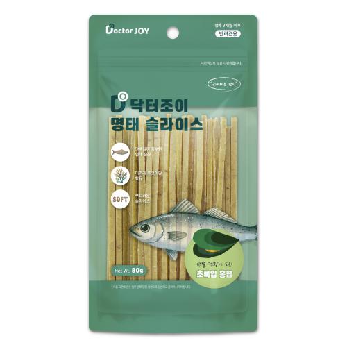 닥터조이 명태슬라이스 강아지간식 초록입홍합 80g