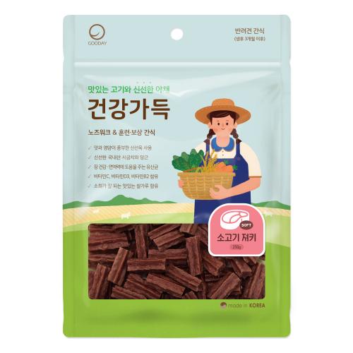 건강가득 강아지간식 소고기져키 250g