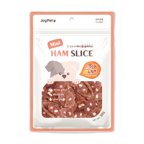 조이펫 강아지간식 햄 슬라이스 오리 치즈 50g