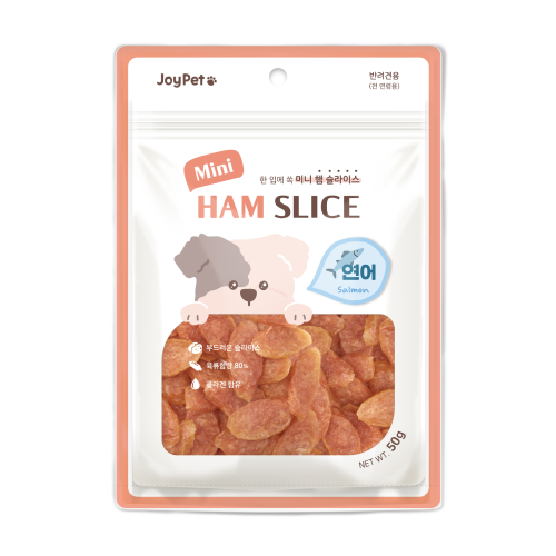 조이펫 강아지간식 햄 슬라이스 연어 50g