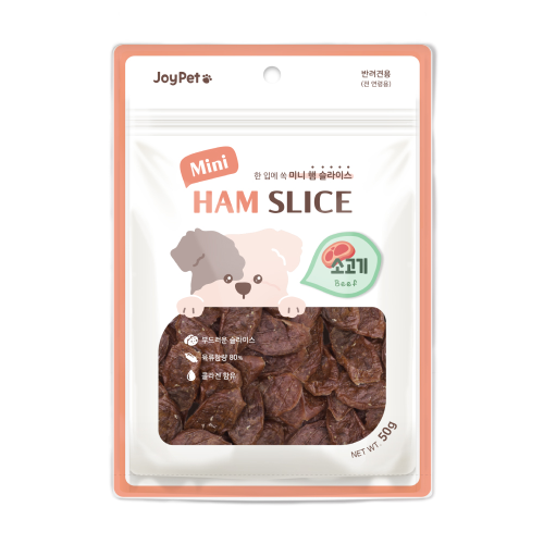 조이펫 강아지간식 햄 슬라이스 소고기 50g