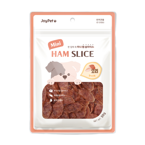 조이펫 강아지간식 햄 슬라이스 오리 50g