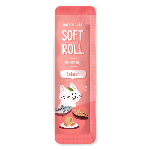 네츄럴랩 소프트 롤 연어 샌드 고양이간식 10g(낱개)