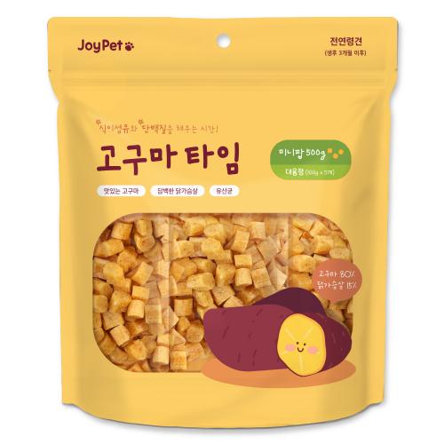조이펫 강아지간식 고구마타임 미니팝 500g