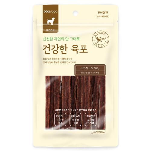 건강한육포 강아지간식 소고기 스틱 100g
