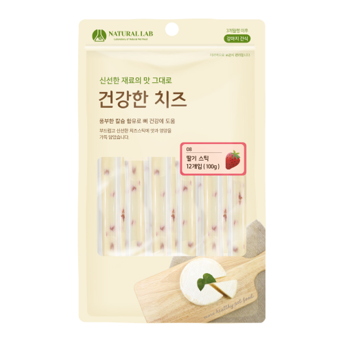 네츄럴랩 건강한치즈 딸기 스틱 100g 강아지간식