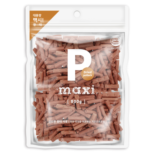 맥시 강아지간식 황태 800g