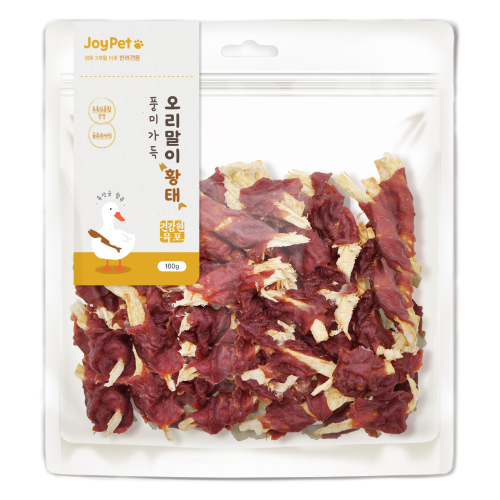 조이펫 건강한육포 강아지간식 풍미가득 오리말이 황태 160g