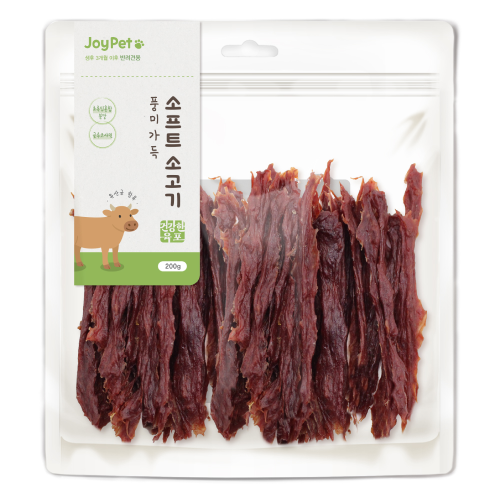 조이펫 건강한육포 강아지간식 풍미가득 소프트 소고기 200g