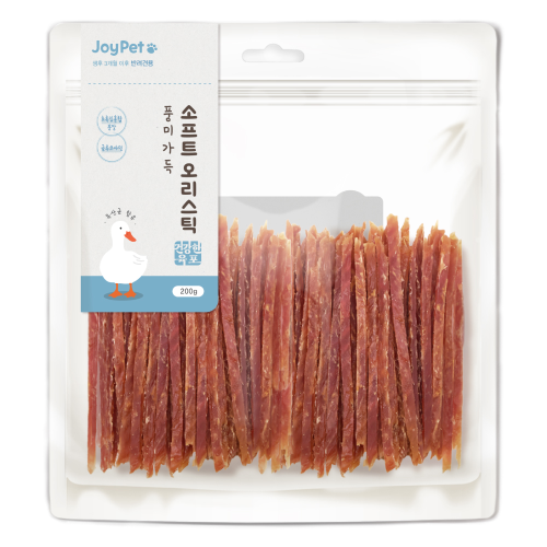 조이펫 건강한육포 강아지간식 풍미가득 소프트 오리스틱 200g