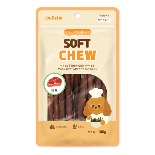 조이펫 소프트 츄 비프 강아지간식 100g