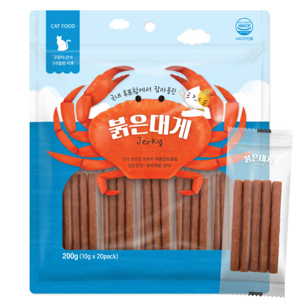 붉은대게 고양이간식 져키 200g