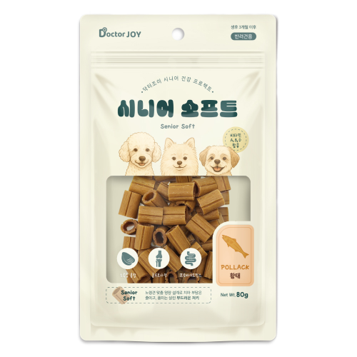 닥터조이 시니어 소프트 황태 80g 강아지간식