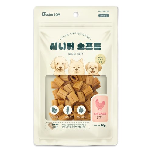 닥터조이 시니어 소프트 닭고기 80g 강아지간식