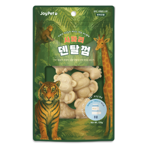 조이펫 사파리 덴탈껌 우유 120g(6P) 강아지간식