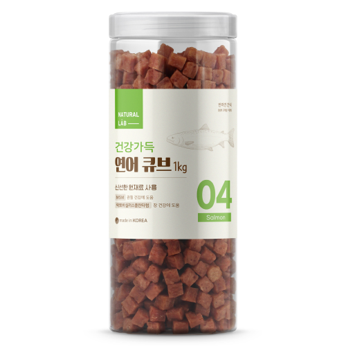 네츄럴랩 건강가득 연어 큐브 1kg