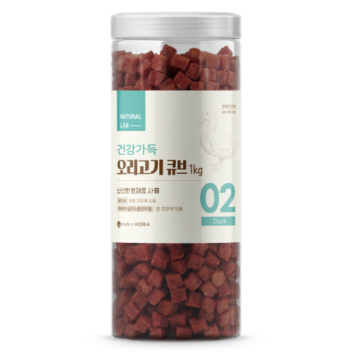 네츄럴랩 건강가득 오리고기 큐브 1kg