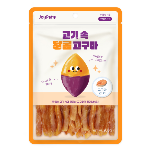 조이펫 고기속 달콤 고구마 강아지간식 고구마+연어 200g