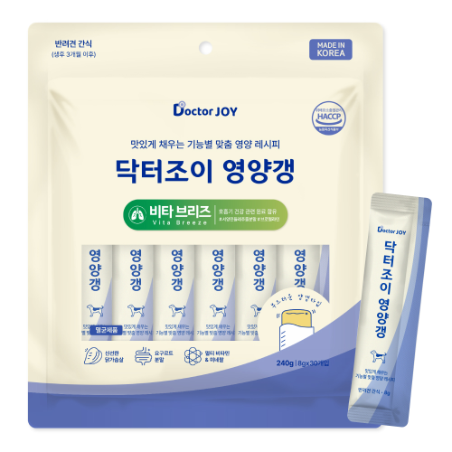 닥터조이 강아지간식 영양갱 비타 브리즈(호흡기 건강) 240g