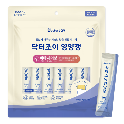 닥터조이 강아지간식 영양갱 비타 샤이닝(피부 건강) 240g